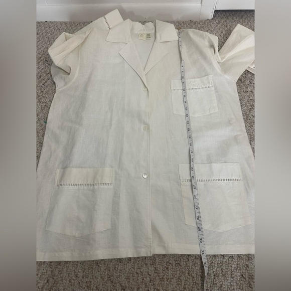 Victoria's Secret Vintage Gold label white Cotton-Linen Blend Set size M - Picture 9 of 10